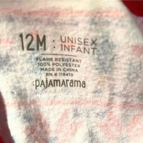 CHRISTMAS Pajamarama Unisex Christmas Fairisle Sleeper New 12 Month - Picture 8 of 12
